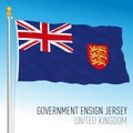 Governative flag of Jersey, United kingdom Royalty Free Stock Photo