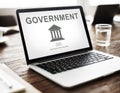 Government Administration Pillar Graphic Concept Royalty Free Stock Photo