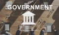 Government Administration Pillar Graphic Concept Royalty Free Stock Photo