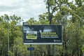 Government Billboard Warning Of Detection Cameras For Phone And Seat Belts