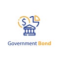 Government bond concept, financial supply, bank savings account