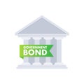 Government bonds icon. Financial supply. Vector stock illustration.