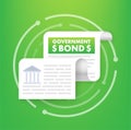 Government bonds icon. Financial supply. Vector stock illustration.