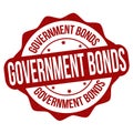 Government bonds label or stamp