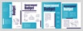 Government budget blue brochure template