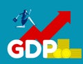 Government budget. Concept business growth GDP vector illustration, Gross domestic product, Flat cartoon character style design