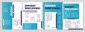 Government budget principles blue brochure template