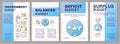 Government budget types blue brochure template