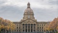 Government building capitol surrounded by autumn colors in Edmonton Canada