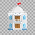 Government building in Flat style on transparent background Vector Illustration. Senate Government House and