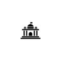 Government building icon for logo isolated on white background Royalty Free Stock Photo
