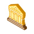 Government building isometric icon vector color illustration Royalty Free Stock Photo