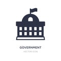 government buildings icon on white background. Simple element illustration from City elements concept