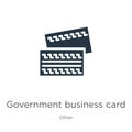 Government business card icon vector. Trendy flat government business card icon from other collection isolated on white background