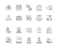 Government concept line icons, signs, vector set, outline illustration concept Royalty Free Stock Photo