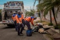 Garbage collectors keeps our streets clean in quarantine by covid-19