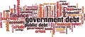 Government debt word cloud Royalty Free Stock Photo