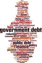 Government debt word cloud Royalty Free Stock Photo