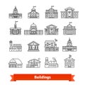 Government and educational public building set