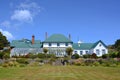 Government House residence of Falkland Islands` Governor seen from garden, Capital City of Falkland Islands or Las Malvinas