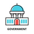 Government icon concept, politics collection