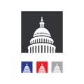 Government icon Premium Creative Capitol building logo vector design Iconic Landmark illustrations Royalty Free Stock Photo