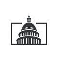 Government icon Premium Creative Capitol building logo vector design Iconic Landmark illustrations Royalty Free Stock Photo