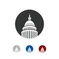 Government icon Premium Creative Capitol building logo vector design Iconic Landmark illustrations Royalty Free Stock Photo