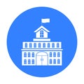 Government icon. Single building icon from the big city infrastructure. Royalty Free Stock Photo