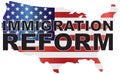 USA Government Immigration Reform US Map Illustration