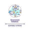 Government initiatives concept icon