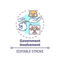 Government involvement concept icon