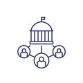 government line icon with people