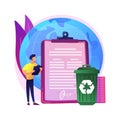 Government mandated recycling abstract concept vector illustration.