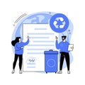 Government mandated recycling abstract concept vector illustration. Royalty Free Stock Photo