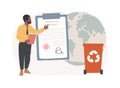 Government mandated recycling isolated concept vector illustration.