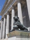 government office Congress of Deputies of Spain bronze lion sculpture Madrid Europe