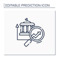 Government predictive analytics line icon