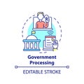 Government processing concept icon