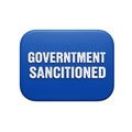 Government sanctioned blue button symbol approved official permit authorization stamp approval stamp Royalty Free Stock Photo