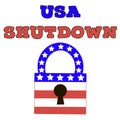 Government shutdown in the United States Royalty Free Stock Photo