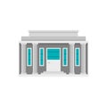 Governmental courthouse icon, flat style Royalty Free Stock Photo
