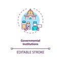 Governmental institutions concept icon