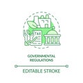 Governmental regulations green concept icon