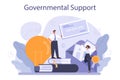 Governmental support. Business bank loan from a government