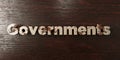 Governments - grungy wooden headline on Maple - 3D rendered royalty free stock image