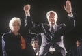 Governor Bill Clinton and Governor Ann Richards at a Texas campaign rally in 1992 on his final day of campaigning, Fort Worth, Tex