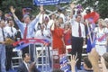 Governor Bill Clinton, Senator Al Gore, Hillary Clinton and Tipper Gore during the Clinton/Gore 1992 Buscapade campaign tour in Au