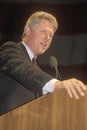 Governor Bill Clinton speaks at a Denver campaign rally in 1992 on his final day of campaigning in Denver, Colorado