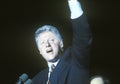 Governor Bill Clinton speaks at a Kentucky campaign rally in 1992 on his final day of campaigning in Paducah, Kentucky Royalty Free Stock Photo